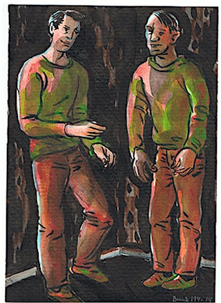 Holger Bunk – »Zwei Figuren mit roten Hosen« (194-14)