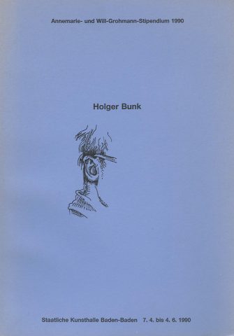 Katalog »Holger Bunk – Grohmann-Stipendium« (1990)