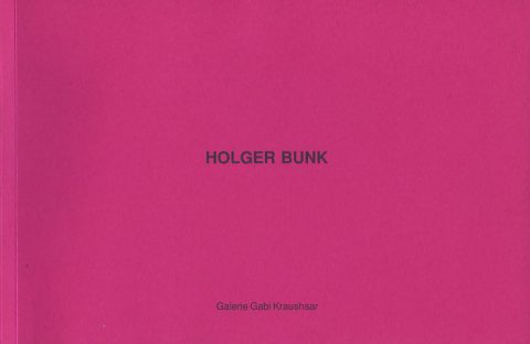 Katalog »Werkgruppen – Holger Bunk« (1990)